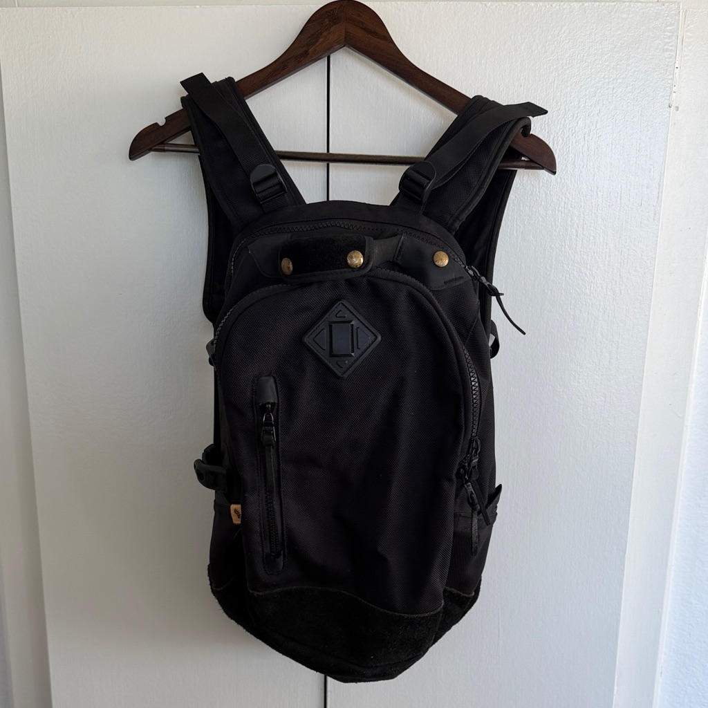 Visvim Ballistic 20l Black Backpack Corduroy Bottom